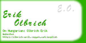 erik olbrich business card
